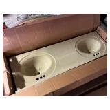 Cultured Marble Double Sink 66ï¿½ x 22ï¿½