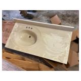 Cultured Marble Base and Sink, 43in x 22in