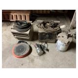 Two Electric Heaters, Spray Gun, Wheels