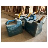 Four Plastic Kerosene Cans