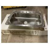 Elkay Stainless Steel Sink 33x22x5.5