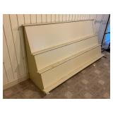 Two White Metal Display Shelves