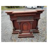 Walnut Victorian Church Altar Cabinet