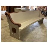 Early Walnut And Chestnut Church Pew