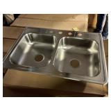 Stainless Steel Double Sink 33ï¿½22