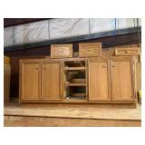 Two Wooden Cabinets, Missing Drawers