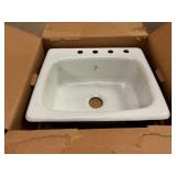 Cast Iron Enameled Single Bowl Sink
