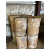 Eight Fiberboard Trash Barrels