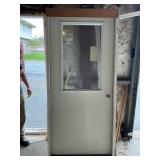 White Exterior Door With Glass