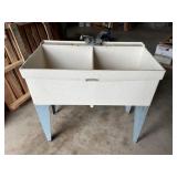 Double Laundry Tub with Faucet