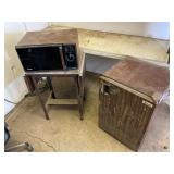 Miniature Refrigerator, Microwave, and Stand