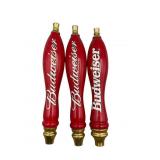 Three Budweiser Tap Handles