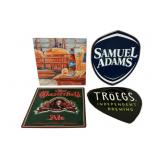 Four Metal Beer Advertising Signs