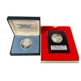 Two Sterling Silver Medals in Cases