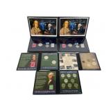 US Silver Coins and Stamps Collection Set