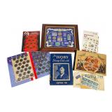 Framed Coin & Stamp Display with Albums