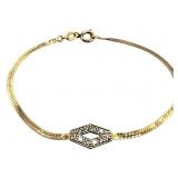 10k Gold Diamond Bracelet