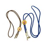 Two Odd Fellows Bolo Tie Set with Emblems
