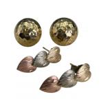 Two Pairs of Gold Earrings, 18k & 14k