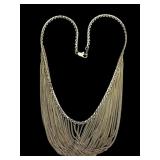 Sterling Multi-Strand Cascade Necklace