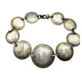 WWII Trench Art Coin Bracelet