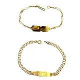 10k and 14k Gold Monogram Bracelets