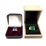 Two 925 Marked Gentlemenï¿½s Rings
