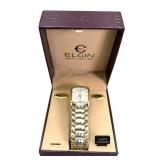 Vntg Elgin Quartz Watch with Box and Band