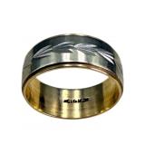 14k Gold Ring with Engraved Design
