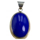 Taxco Sterling Pendant with Blue Lapis
