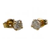 Pair 14K 0.50CTW Diamond Stud Earrings