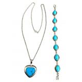 Sterling and Turquoise Jewelry Set