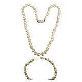 Pearl Strand & Bracelet with 14K Clasps