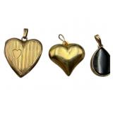 Three 10k Gold Pendants