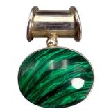 Taxco Malachite and Sterling Pendant