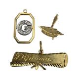 Three 14K Gold Pendants/Charms