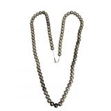 Sterling Beaded Necklace, 36 Inches