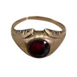 10K Gold Created Ruby Ring with Damage