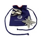 John Hardy Vintage Scarf Clips/Brooch Set