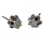 Pair 14k Diamond Stud Earrings (No Backings)
