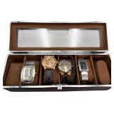4 Menï¿½s Watches in Case, Kenneth Cole