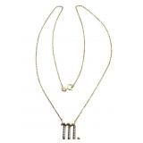 10k Gold Necklace with M Pendant
