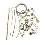 Gold Plated, Filled Jewelry Lot, 3 Diamonds
