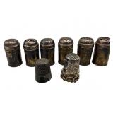 Sterling Salt, Pepper Shakers & Thimbles