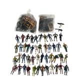 Huge 46 Vintage 1980s GI Joe Figures+Vehicle Parts