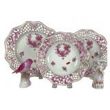 Herend 3 Tier Server Indian Basket Set