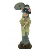 Lladro Japanese Geisha Girl with Umbrella