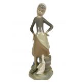 Lladro Girl with Milk Pail and Goose