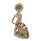 Lladró Wheelbarrow with Flowers