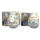 Lladro Limited Edition Porcelain Eggs, 1993 & 1996